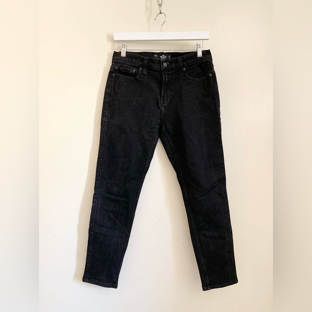 Hollister Black Dark Wash Athletic Skinny Jeans Us 30x30